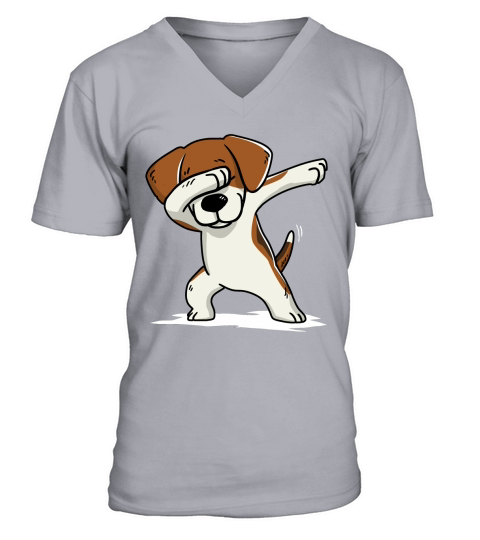 Funny Beagle Dab Shirt V-Neck T-shirt