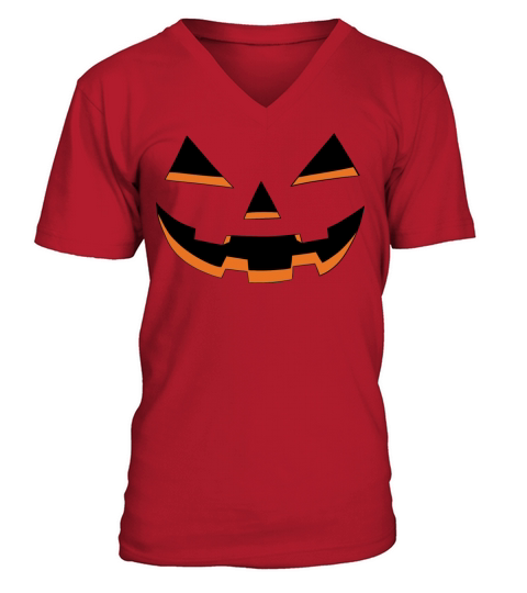 Halloween Pumpkin Jack O’Lantern V-Neck T-shirt