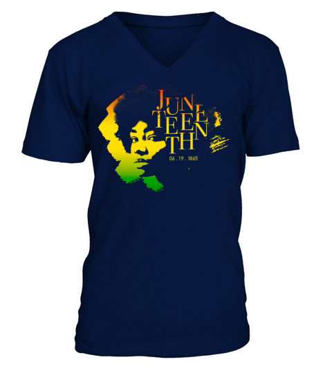 Juneteenth Scribble Black History June 19 Vintage V-Neck T-shirt