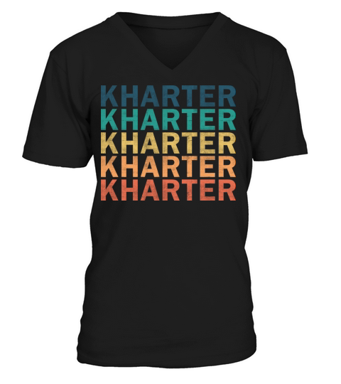 Kharter Name T Shirt - Kharter Vintage Retro Name V-Neck T-shirt