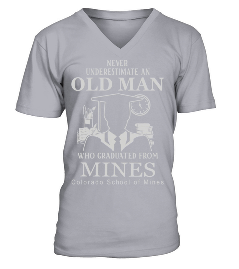 Man graduated from Colorado School of Mines V-Neck T-shirt