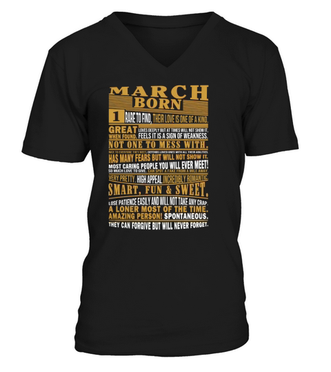 March Born V-Neck T-shirt