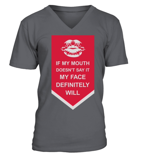 my face definitely will V-Neck T-shirt
