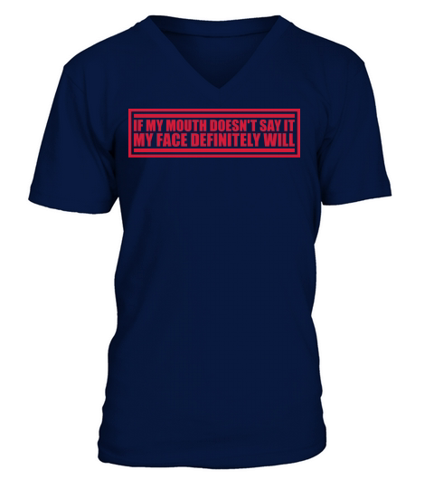 my face definitely will V-Neck T-shirt
