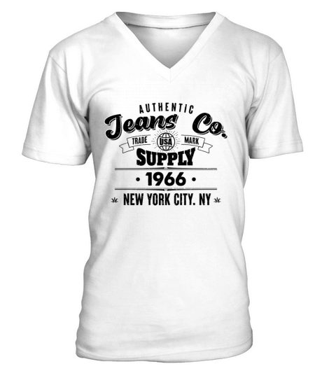 New York City Born In 1966 Vintage Birthday V-Neck T-shirt