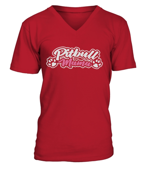 Pitbull Mama V-Neck T-shirt