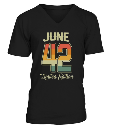 Vintage 80th Birthday June 1942 Sports Gift V-Neck T-shirt