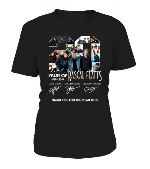 20 Years Of Rascal Flatts 1999 2019 Thank You For The Memories Signatures shirt Women's T-Shirt