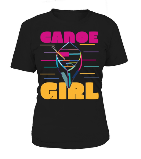 Canoe Canoeing Girl Retro 80S 90S Women's T-Shirt