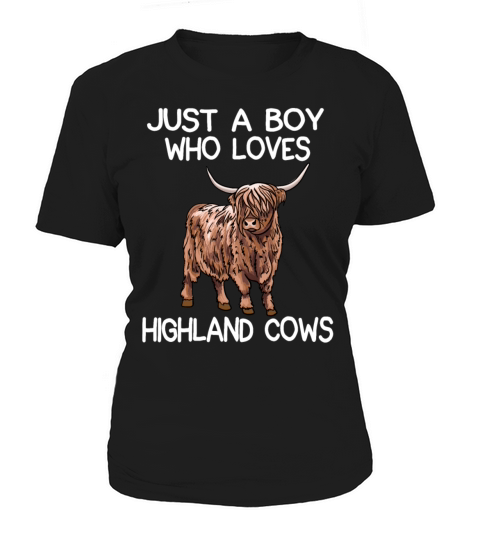 Just A Boy Who Loves Highland Cows Women's T-Shirt