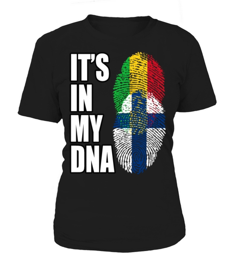 Malian And Finland Mix Heritage DNA Flag Women's T-Shirt
