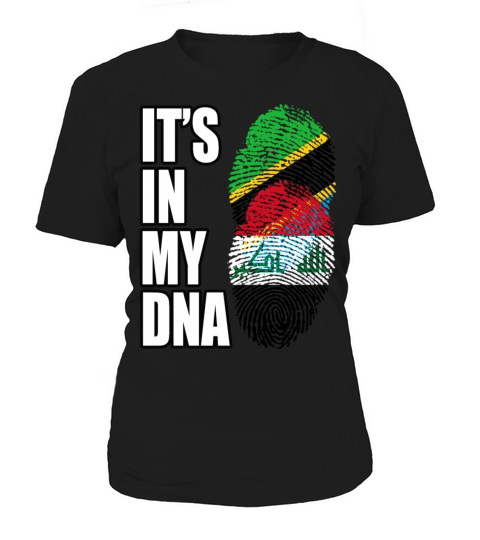 Tanzanian And Iraqi Vintage Heritage DNA Flag Women's T-Shirt