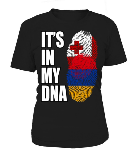 Tongan And Armenian Mix Heritage DNA Flag Women's T-Shirt