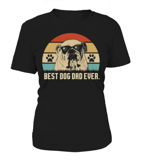 Vintage Best English Bulldog Dad Ever Fathers Day Gift Shirt Women's T-Shirt