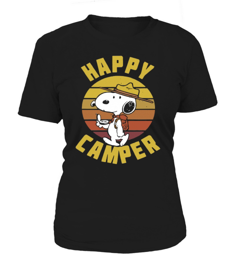 Vintage Peanuts Snoopy Happy Camper Women's T-Shirt