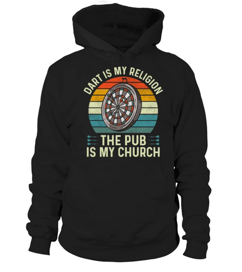 Darts Board Vintage Retro Dart Is Hoodie Unisex
