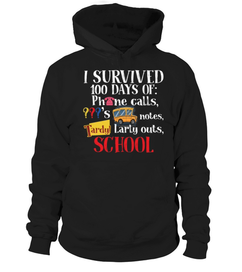 I Survived 100 Days Of School Funny Teacher Hoodie Unisex