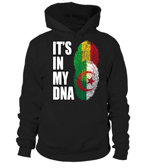 Malian And Algerian Mix Heritage DNA Flag Hoodie Unisex