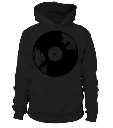 record vinyl music design Hoodie Unisex