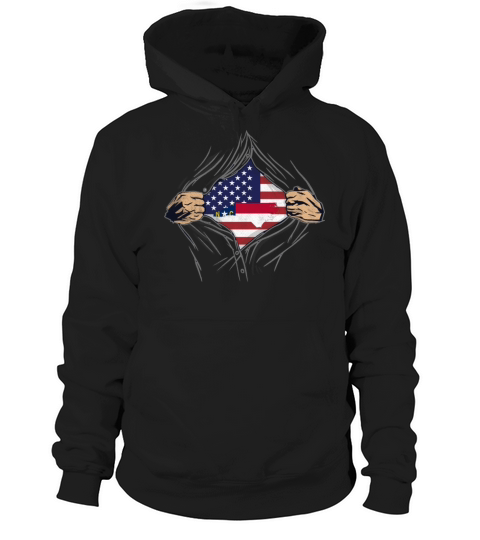 Rip Reveal America State Flag North Carolina Hoodie Unisex