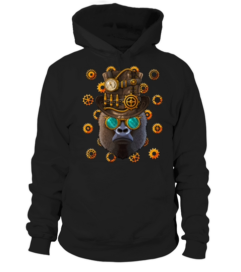 Steampunk Gorilla Medieval Victorian Steam Powered Hoodie Unisex