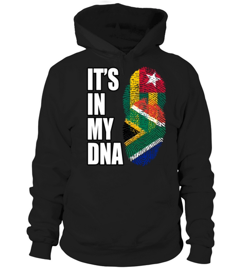 Togolese And South African Mix Heritage DNA Flag Hoodie Unisex