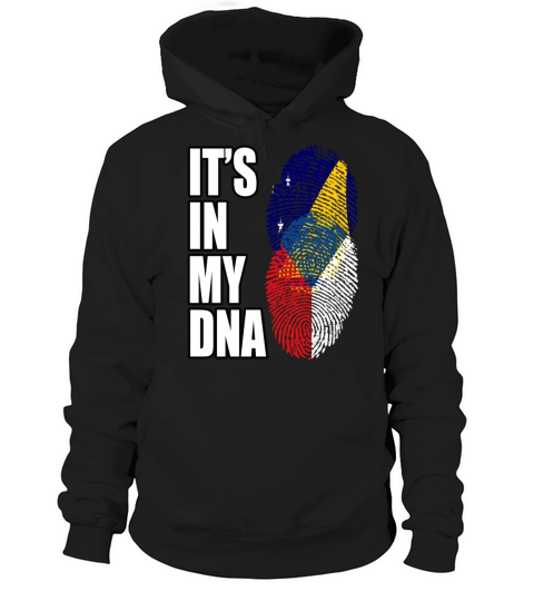Tokelauan And Czech Mix Heritage DNA Flag Hoodie Unisex