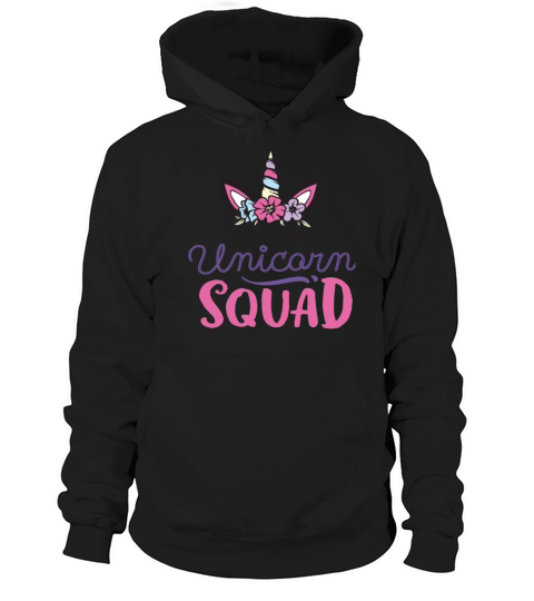 Unicorn Squad Coloured Unicorns Protection Support Hoodie Unisex