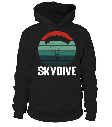 Vintage retro skydiving graphic design for skydive Hoodie Unisex