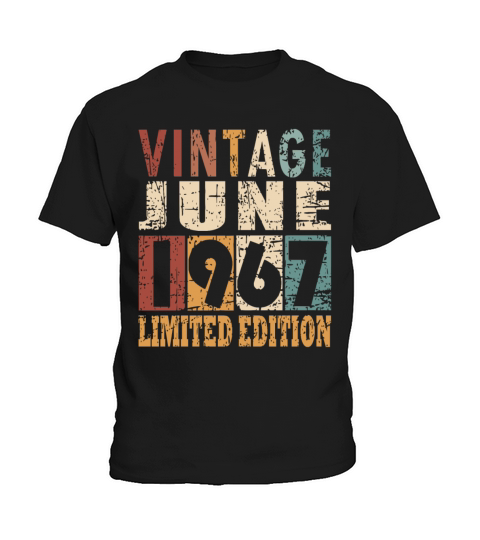 1967 vintage born in June gift Kids T-Shirt