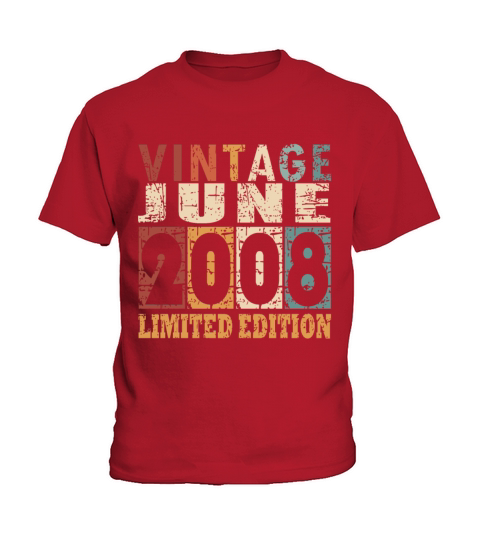 2008 vintage born in June gift Kids T-Shirt