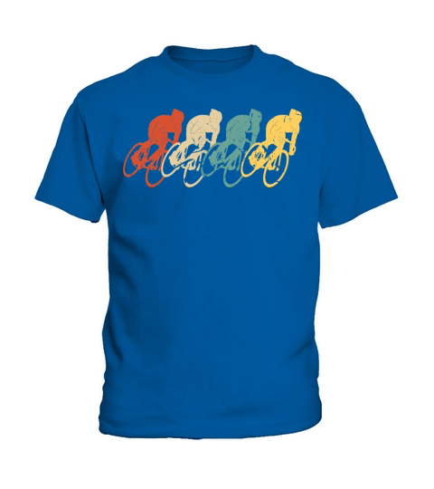 Cycling Vintage Retro 70s 80s Bicycle Cyclist Kids T-Shirt