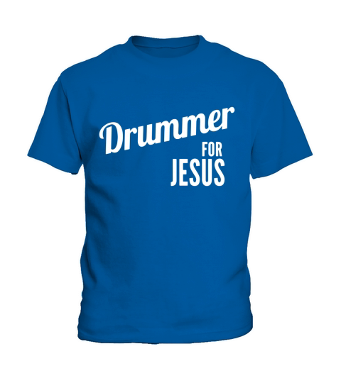 Drummer for Jesus, Christian Script Drumming Tee Shirt Kids T-Shirt