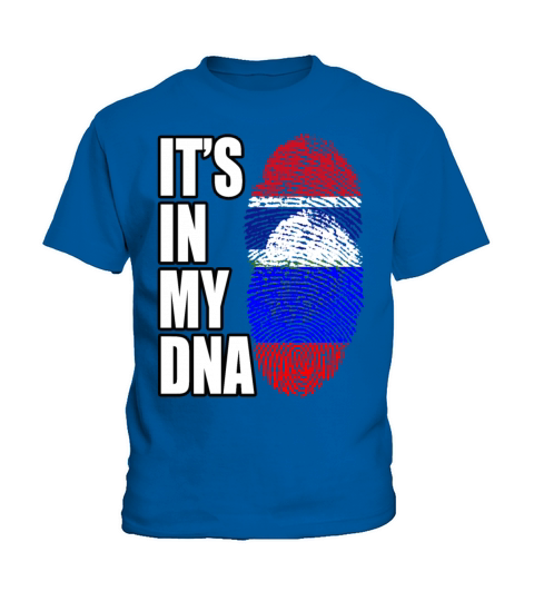 Gambian And Russian Mix Heritage DNA Flag Kids T-Shirt