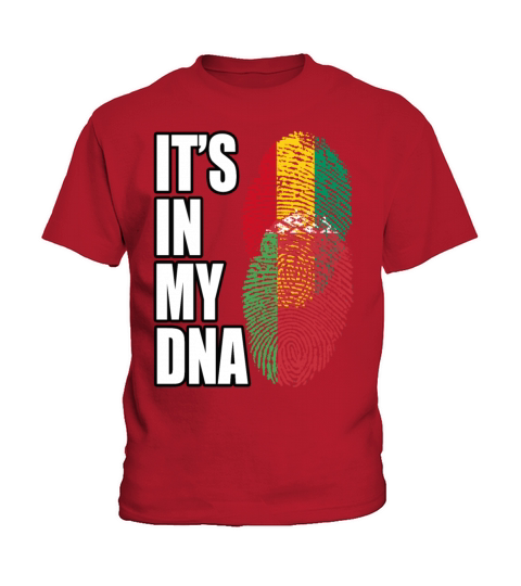 Guinean And Belarusian Mix Heritage DNA Flag Kids T-Shirt