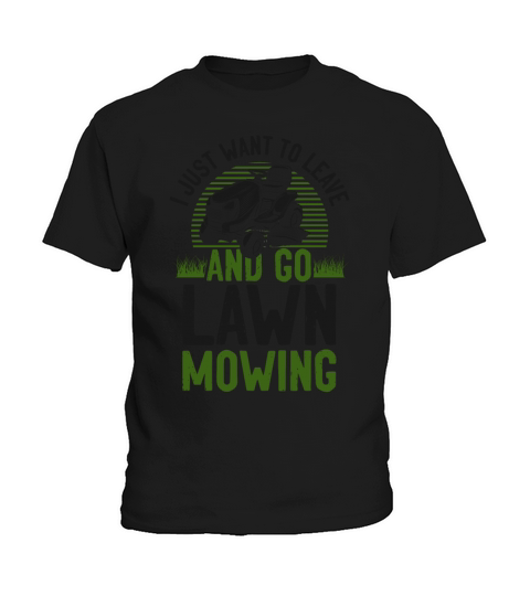 Lawn Mower Mowing Dad Father Kids T-Shirt