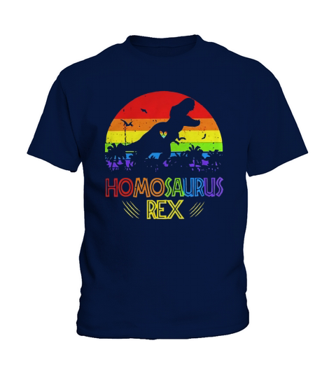 Lgbt t rex homosaurus rex vintage Kids T-Shirt