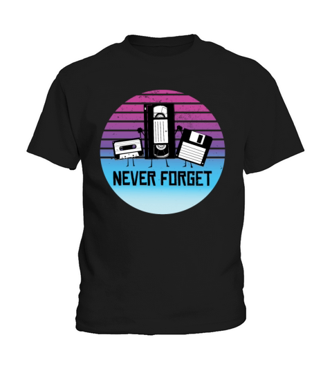 Never Forget Funny Vintage Cassette Tape Kids T-Shirt