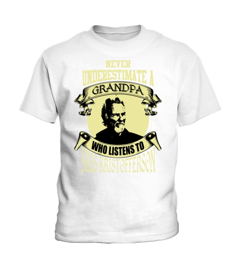 Never Underestimate A Grandpa Who Listens To Kris Kristofferson Kids T-Shirt