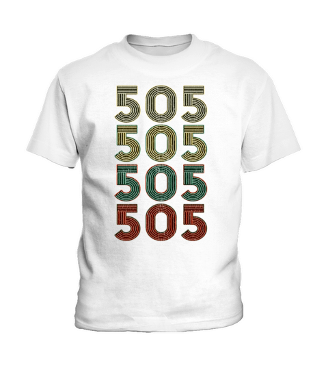 Retro America State Flag Area Code New Mexico Kids T-Shirt