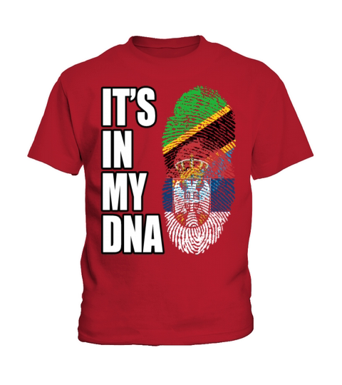 Tanzanian And Serbian Vintage Heritage DNA Flag Kids T-Shirt