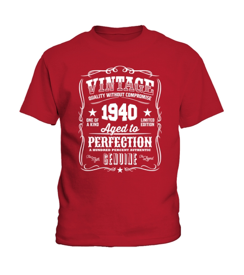 Vintage 1940 Aged to Perfection Kids T-Shirt
