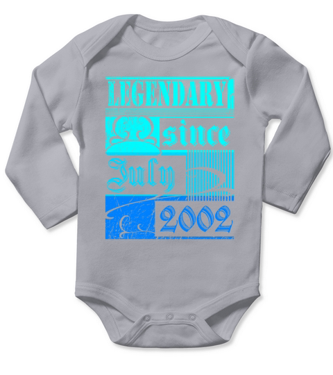 20th Birthday Legendary since July 2002 Vintage Long Sleeve Baby One-Piece