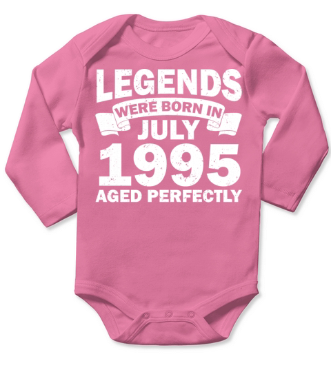 27th birthday July vintage 1995 gift idea Long Sleeve Baby One-Piece