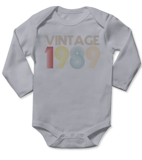 30th Birthday Gift Idea Vintage 1989 Long Sleeve Baby One-Piece