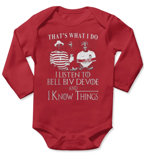 Bell Biv DeVoe I KNOW THINGS Long Sleeve Baby One-Piece