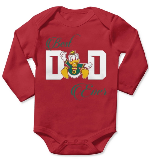 Best Oregon Ducks Dad Ever Football Long Sleeve Baby One-Piece