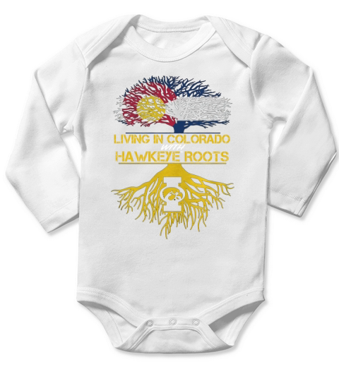 Colorado-Iowa roots Long Sleeve Baby One-Piece