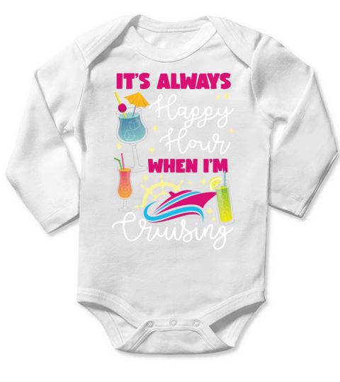 Cruise Ship Vacation Vintage Its Long Sleeve Baby One-Piece