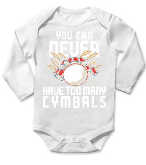Drummer Drum Set Cymbal Vintage Long Sleeve Baby One-Piece